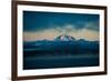 Lake with Mountains in the Background, Mt Lassen, Lake Almanor, California, USA-null-Framed Photographic Print