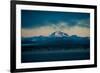 Lake with Mountains in the Background, Mt Lassen, Lake Almanor, California, USA-null-Framed Photographic Print