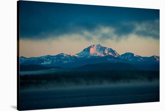 Lake with Mountains in the Background, Mt Lassen, Lake Almanor, California, USA-null-Stretched Canvas