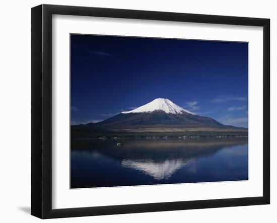 Lake Yamanaka, Mount Fuji, Japan-null-Framed Premium Photographic Print