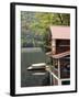 Lakefront House in Autumn, Plymouth Union, Vermont, USA-Walter Bibikow-Framed Premium Photographic Print