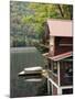 Lakefront House in Autumn, Plymouth Union, Vermont, USA-Walter Bibikow-Mounted Premium Photographic Print