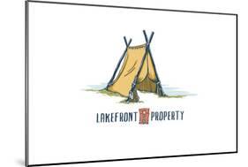 Lakefront Property - Tent-Lantern Press-Mounted Art Print