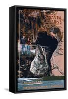 Lakehead, California - Cave and Catamaran - National Natural Landmark-Lantern Press-Framed Stretched Canvas