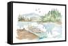 Lakehouse I on White-Anne Tavoletti-Framed Stretched Canvas