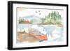 Lakehouse I Red-Anne Tavoletti-Framed Art Print