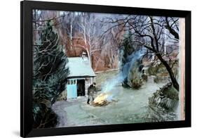 Lakeland Bonfire, 1996-John Cooke-Framed Giclee Print