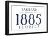 Lakeland, Florida - Established Date (Blue)-Lantern Press-Framed Art Print