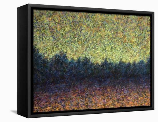 Lakeshoe Sunset-James W Johnson-Framed Stretched Canvas