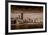 Lakeshore Chicago BW-Steve Gadomski-Framed Photographic Print