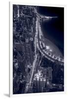 Lakeshore Drive Aloft BW Cool Toned-Steve Gadomski-Framed Premium Photographic Print