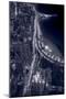 Lakeshore Drive Aloft BW Cool Toned-Steve Gadomski-Mounted Photographic Print