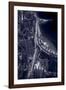 Lakeshore Drive Aloft BW Cool Toned-Steve Gadomski-Framed Photographic Print