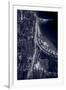 Lakeshore Drive Aloft BW Cool Toned-Steve Gadomski-Framed Premium Photographic Print