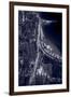 Lakeshore Drive Aloft BW Cool Toned-Steve Gadomski-Framed Premium Photographic Print