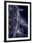 Lakeshore Drive Aloft BW Cool Toned-Steve Gadomski-Framed Premium Photographic Print