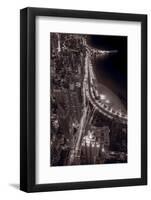 Lakeshore Drive Aloft BW Warm Toned-Steve Gadomski-Framed Photographic Print