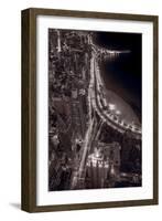 Lakeshore Drive Aloft BW Warm Toned-Steve Gadomski-Framed Photographic Print