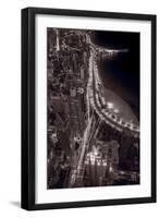 Lakeshore Drive Aloft BW Warm Toned-Steve Gadomski-Framed Photographic Print