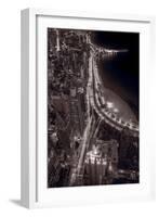 Lakeshore Drive Aloft BW Warm Toned-Steve Gadomski-Framed Photographic Print