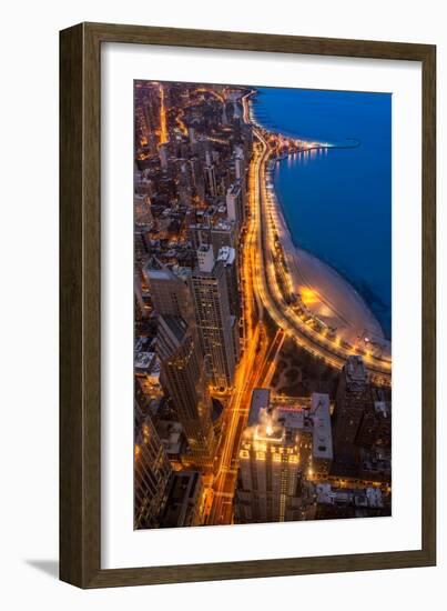 Lakeshore Drive Aloft-Steve Gadomski-Framed Photographic Print