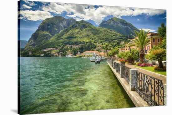 Lakeshore Scenic, Menaggio, Italy-George Oze-Stretched Canvas