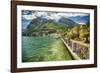 Lakeshore Scenic, Menaggio, Italy-George Oze-Framed Photographic Print