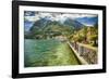 Lakeshore Scenic, Menaggio, Italy-George Oze-Framed Photographic Print