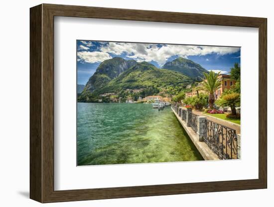 Lakeshore Scenic, Menaggio, Italy-George Oze-Framed Photographic Print