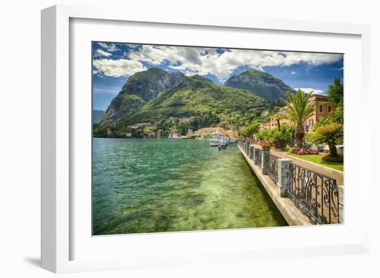 Lakeshore Scenic, Menaggio, Italy-George Oze-Framed Photographic Print