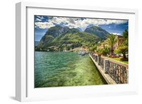 Lakeshore Scenic, Menaggio, Italy-George Oze-Framed Photographic Print