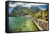 Lakeshore Scenic, Menaggio, Italy-George Oze-Framed Stretched Canvas