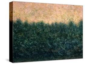 Lakeshore Sunrise-James W Johnson-Stretched Canvas