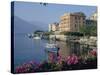 Lakeside Architecture, Bellagio, Lake Como, Lombardia, Italy-Christina Gascoigne-Stretched Canvas