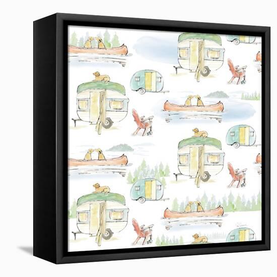 Lakeside Days Pattern VIA-Sue Schlabach-Framed Stretched Canvas