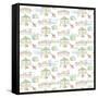 Lakeside Days Pattern VIIA-Sue Schlabach-Framed Stretched Canvas