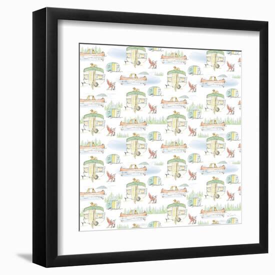 Lakeside Days Pattern VIIA-Sue Schlabach-Framed Art Print