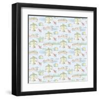 Lakeside Days Pattern VIIB-Sue Schlabach-Framed Art Print