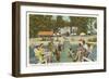 Lakeside Hotel, Clear Lake, Indiana-null-Framed Art Print