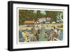 Lakeside Hotel, Clear Lake, Indiana-null-Framed Art Print