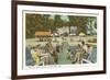 Lakeside Hotel, Clear Lake, Indiana-null-Framed Premium Giclee Print