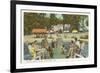 Lakeside Hotel, Clear Lake, Indiana-null-Framed Premium Giclee Print