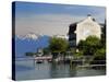 Lakeside Hotel, Lac Leman, Evian-Les Bains, Haute-Savoie, France, Europe-Richardson Peter-Stretched Canvas