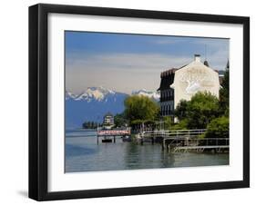 Lakeside Hotel, Lac Leman, Evian-Les Bains, Haute-Savoie, France, Europe-Richardson Peter-Framed Photographic Print