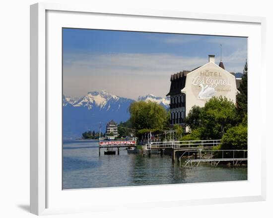 Lakeside Hotel, Lac Leman, Evian-Les Bains, Haute-Savoie, France, Europe-Richardson Peter-Framed Photographic Print