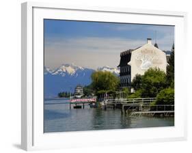 Lakeside Hotel, Lac Leman, Evian-Les Bains, Haute-Savoie, France, Europe-Richardson Peter-Framed Photographic Print