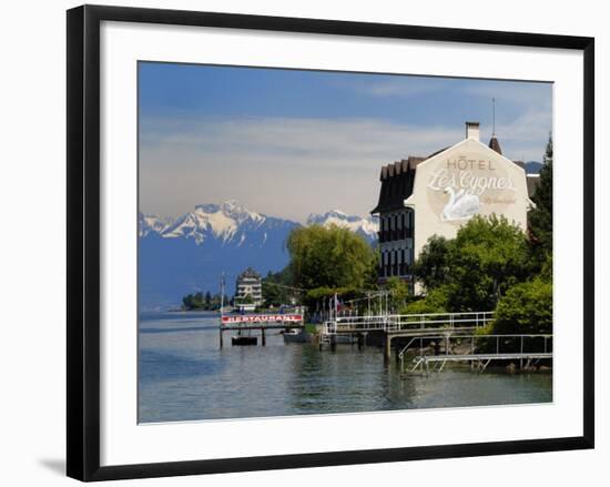 Lakeside Hotel, Lac Leman, Evian-Les Bains, Haute-Savoie, France, Europe-Richardson Peter-Framed Photographic Print