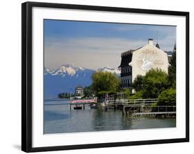 Lakeside Hotel, Lac Leman, Evian-Les Bains, Haute-Savoie, France, Europe-Richardson Peter-Framed Photographic Print