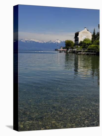 Lakeside Hotel, Lac Leman, Evian-Les Bains, Haute-Savoie, France, Europe-Richardson Peter-Stretched Canvas