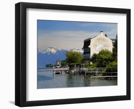 Lakeside Hotel, Lac Leman, Evian-Les Bains, Haute-Savoie, France, Europe-Richardson Peter-Framed Photographic Print